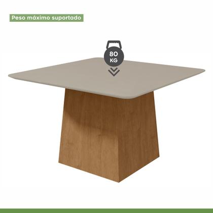 Imagem de Conjunto Sala de Jantar 8 Lugares Quadrada Tampo Vidro/MDF Mesa Nevada e Cadeiras Vênus