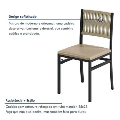 Imagem de Conjunto Sala de Jantar 8 Lugares Retangular Tampo de Vidro Mesa Itália com Cadeiras Barcelona