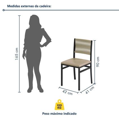 Imagem de Conjunto Sala de Jantar 8 Lugares Retangular Tampo de Vidro Mesa Itália com Cadeiras Barcelona