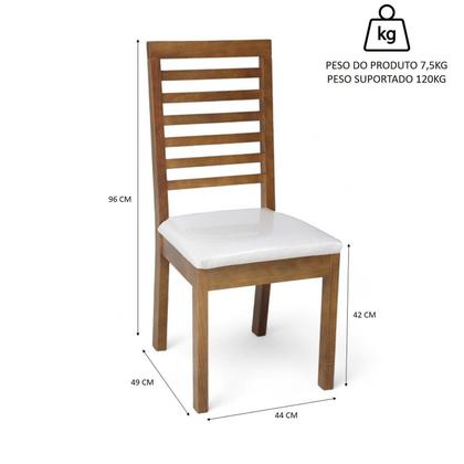 Imagem de Conjunto Sala de Jantar Atena Mesa Extensível 178x78cm Tampo Vidro 6 Cadeiras Assento Estofado