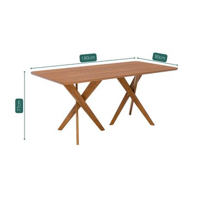 Imagem de Conjunto Sala de Jantar Cacau 180cm sem Vidro com 6 Cadeiras Palmas