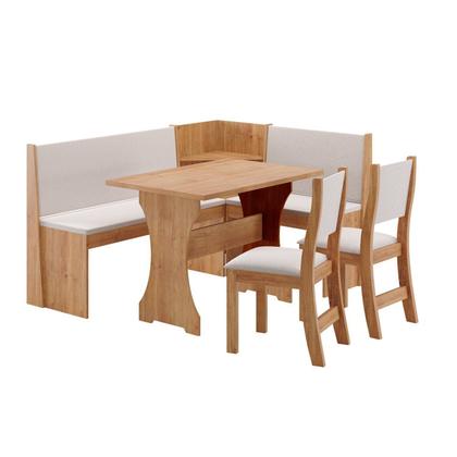 Imagem de Conjunto Sala de Jantar Canto Alemão Rock com 2 Cadeiras Sol