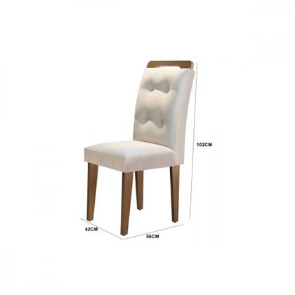 Imagem de Conjunto Sala de Jantar Carol 180 MDF Vidro Com 06 Cadeiras