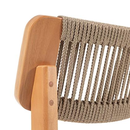 Imagem de Conjunto Sala de Jantar com 1 Mesa Tampo Laminado 160cm e 6 Cadeiras Encosto Corda Florença