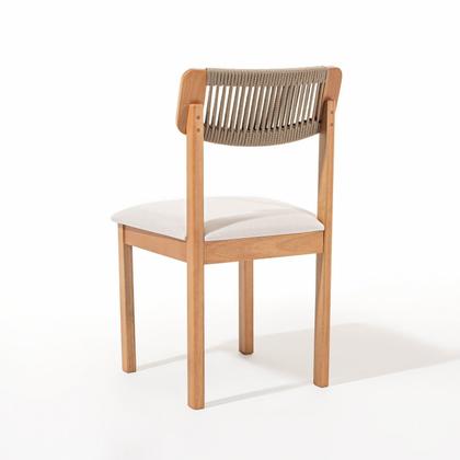 Imagem de Conjunto Sala de Jantar com 1 Mesa Tampo Laminado 160cm e 6 Cadeiras Encosto Corda Florença