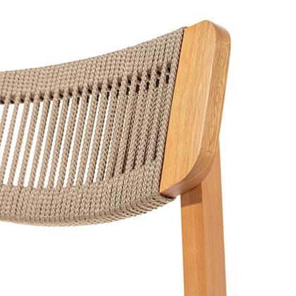 Imagem de Conjunto Sala de Jantar com 1 Mesa Tampo Laminado 160cm e 6 Cadeiras Encosto Corda Florença