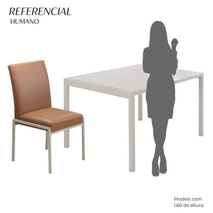 Imagem de Conjunto Sala de Jantar com 4 Cadeiras Atenas Champanhe / Bege / Metalizado