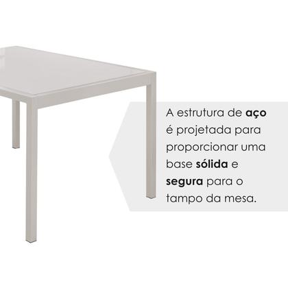 Imagem de Conjunto Sala de Jantar com 4 Cadeiras Atenas Champanhe / Bege / Metalizado