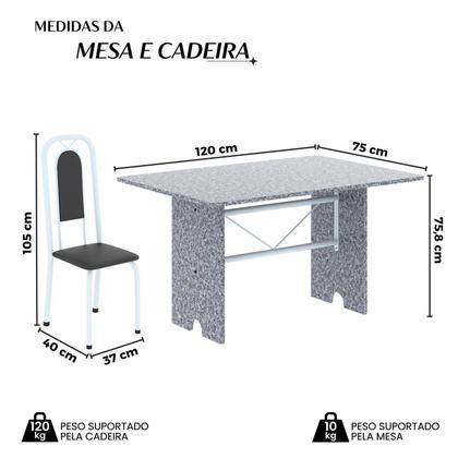 Imagem de Conjunto Sala de Jantar com 4 Cadeiras Lara