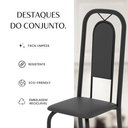 Imagem de Conjunto Sala de Jantar com 4 Cadeiras Lara