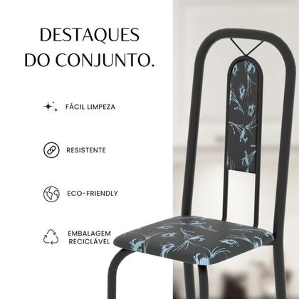Imagem de Conjunto Sala de Jantar com 4 Cadeiras Lívia