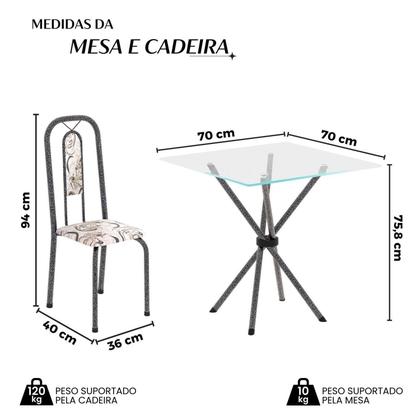 Imagem de Conjunto Sala de Jantar com 4 Cadeiras Lívia