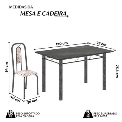 Imagem de Conjunto Sala de Jantar com 4 Cadeiras Lívia