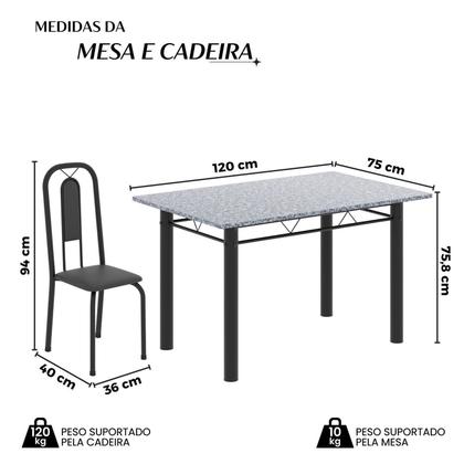 Imagem de Conjunto Sala de Jantar com 4 Cadeiras Lívia