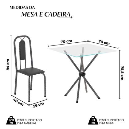 Imagem de Conjunto Sala de Jantar com 4 Cadeiras Lívia