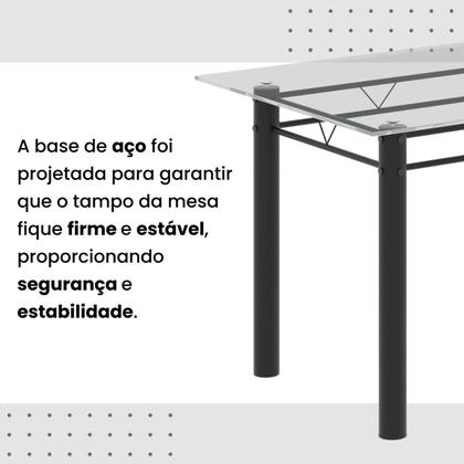 Imagem de Conjunto Sala de Jantar com 4 Cadeiras Lívia