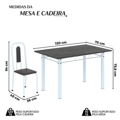 Imagem de Conjunto Sala de Jantar com 4 Cadeiras Lívia
