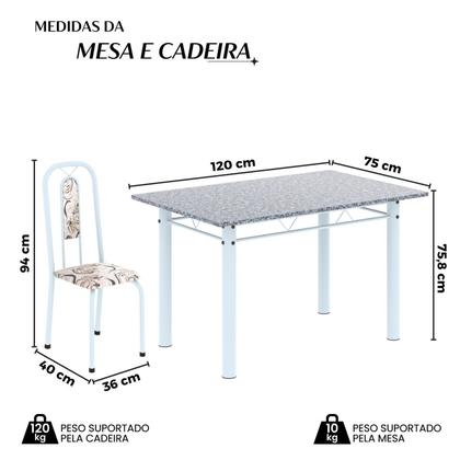 Imagem de Conjunto Sala de Jantar com 4 Cadeiras Lívia