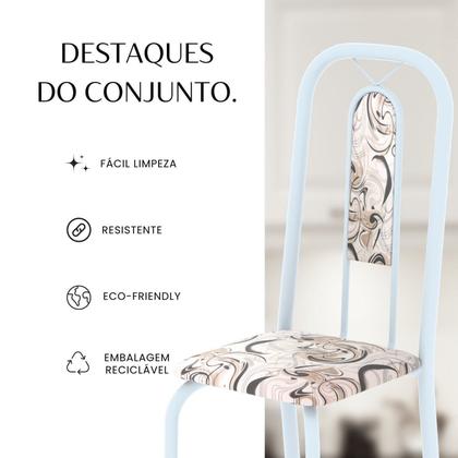 Imagem de Conjunto Sala de Jantar com 4 Cadeiras Lívia