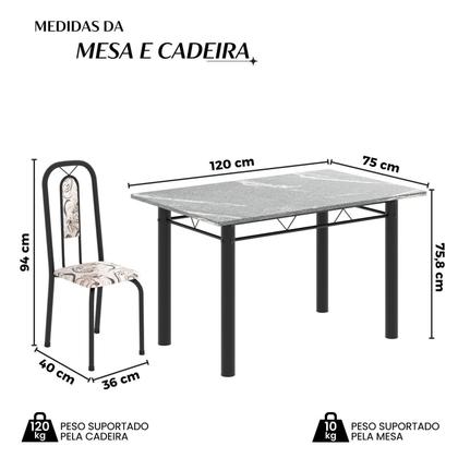 Imagem de Conjunto Sala de Jantar com 4 Cadeiras Lívia