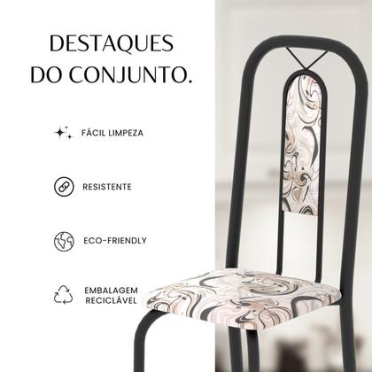 Imagem de Conjunto Sala de Jantar com 4 Cadeiras Lívia