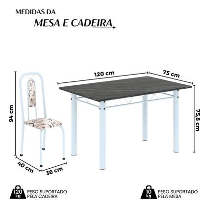Imagem de Conjunto Sala de Jantar com 4 Cadeiras Lívia