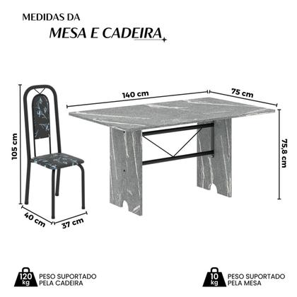 Imagem de Conjunto Sala de Jantar com 6 Cadeiras Lara