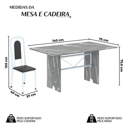 Imagem de Conjunto Sala de Jantar com 6 Cadeiras Lara