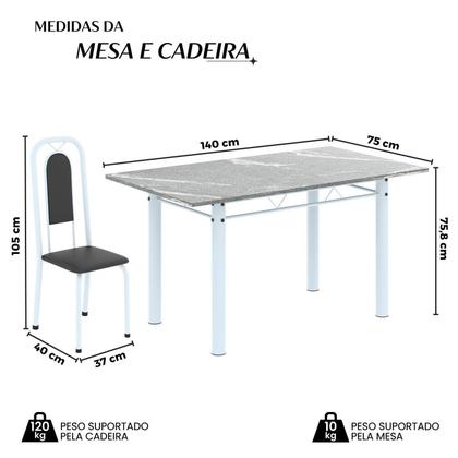 Imagem de Conjunto Sala de Jantar com 6 Cadeiras Lara
