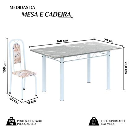Imagem de Conjunto Sala de Jantar com 6 Cadeiras Lara