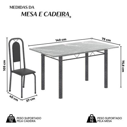 Imagem de Conjunto Sala de Jantar com 6 Cadeiras Lara