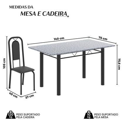 Imagem de Conjunto Sala de Jantar com 6 Cadeiras Lara