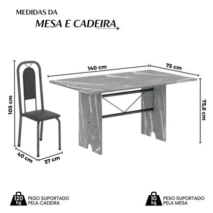 Imagem de Conjunto Sala de Jantar com 6 Cadeiras Lara