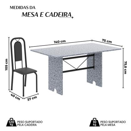 Imagem de Conjunto Sala de Jantar com 6 Cadeiras Lara