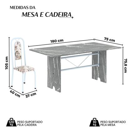 Imagem de Conjunto Sala de Jantar com 8 Cadeiras Lara
