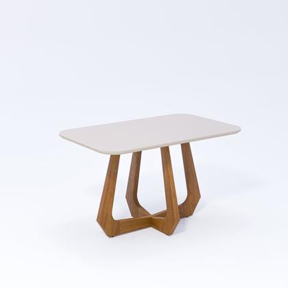 Imagem de Conjunto Sala de Jantar com Mesa Bromélia 130 com Vidro e 4 Cadeiras Oiti