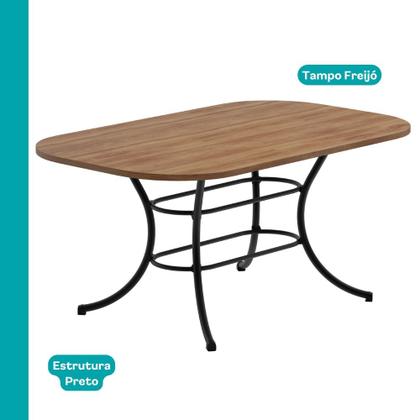 Conjunto Sala de Jantar com Mesa e 6 Cadeiras Fenix Carraro Imagem de Conjunto Sala de Jantar com Mesa e 6 Cadeiras Fenix Carraro
