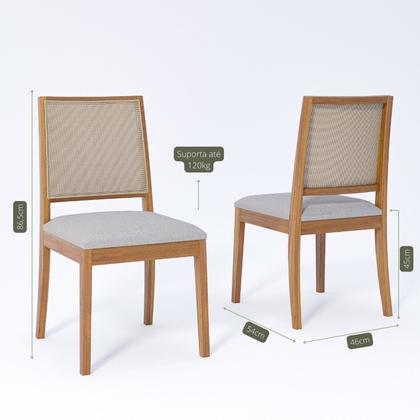 Imagem de Conjunto Sala de Jantar com Mesa Ficus 180 com Vidro e 6 Cadeiras Buriti