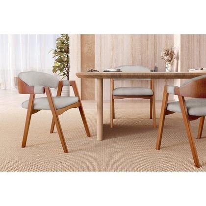 Imagem de Conjunto Sala de Jantar com Tampo de Vidro Monalisa 6 Cadeiras Gaia Espresso Móveis