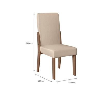 Imagem de Conjunto sala de jantar dubai 1,10 com 4 cadeiras amend 74b