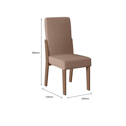 Imagem de Conjunto sala de jantar dubai 1,56 com 06 cadeiras amend 73b