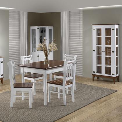 Imagem de Conjunto Sala de Jantar e Cozinha Com 4 Cadeiras Madeira Maciça