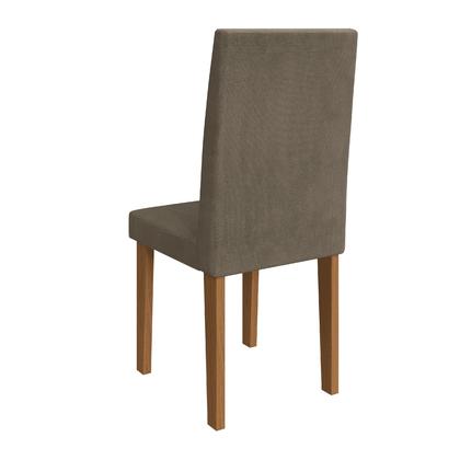 Imagem de Conjunto Sala de Jantar Fidelitá Itália 110cm Com 4 Cadeiras Freijó/Off-White Assento Cacau