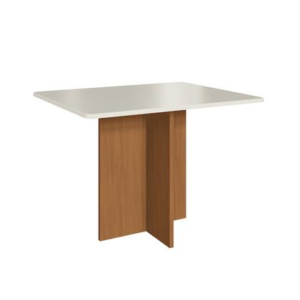 Imagem de Conjunto Sala de Jantar Fidelitá Itália 110cm Com 4 Cadeiras Freijó/Off-White Assento Cacau