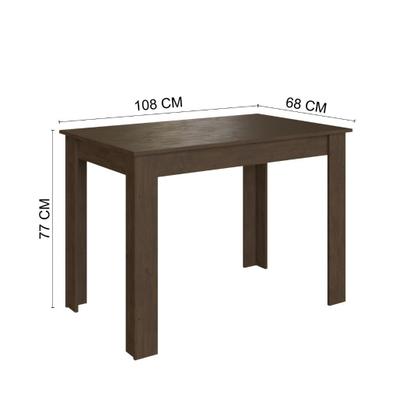 Imagem de Conjunto Sala de Jantar Fidelitá Veneza Com 4 Cadeiras Noce/Off-White Assento Alaska