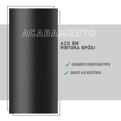 Imagem de Conjunto Sala de Jantar Fortaleza Preto Mesa e 4 Cadeiras Carraro