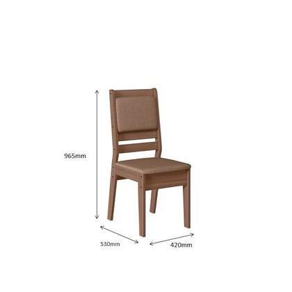 Imagem de Conjunto sala de jantar genebra 1,35 com 6 cadeiras amen 73b.