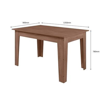 Imagem de Conjunto sala de jantar genebra 1,35 com 6 cadeiras amen 73b.