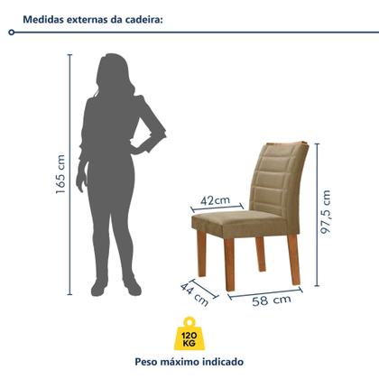 Imagem de Conjunto Sala de Jantar Genova Tampo Vidro/mdf com 8 Cadeiras Genova Smart Plus