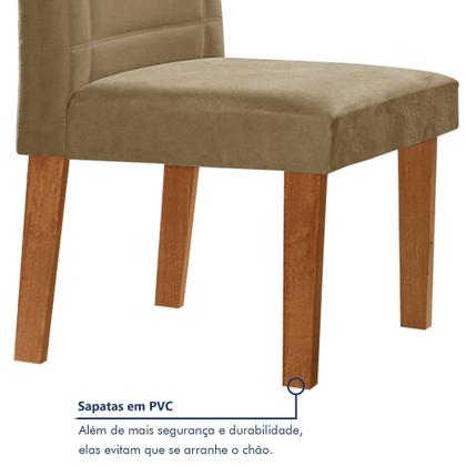 Imagem de Conjunto Sala de Jantar Genova Tampo Vidro/mdf com 8 Cadeiras Genova Smart Plus